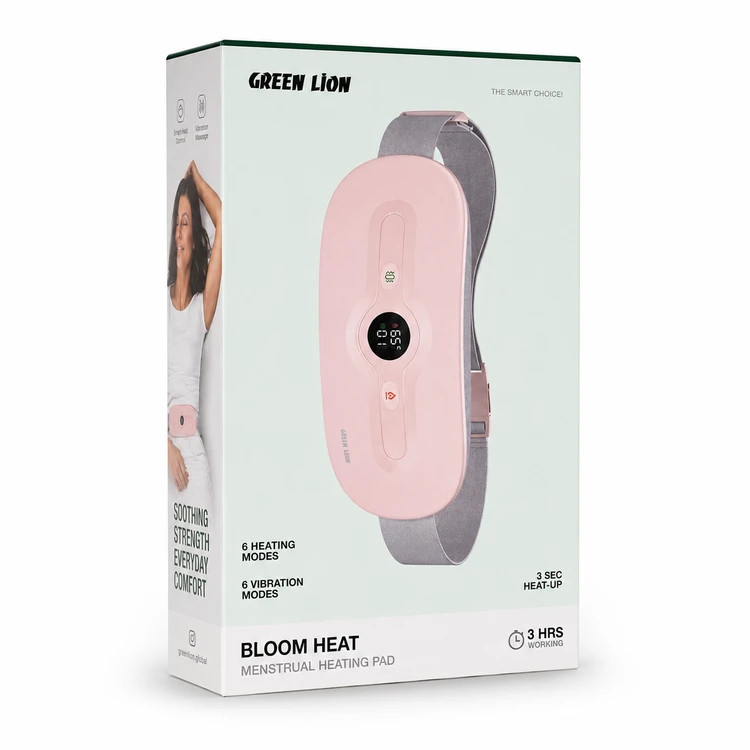 پد گرمکننده قاعدگی گرین لاین مدل Bloom Heat با ۶ حالت گرمایش و ویبره