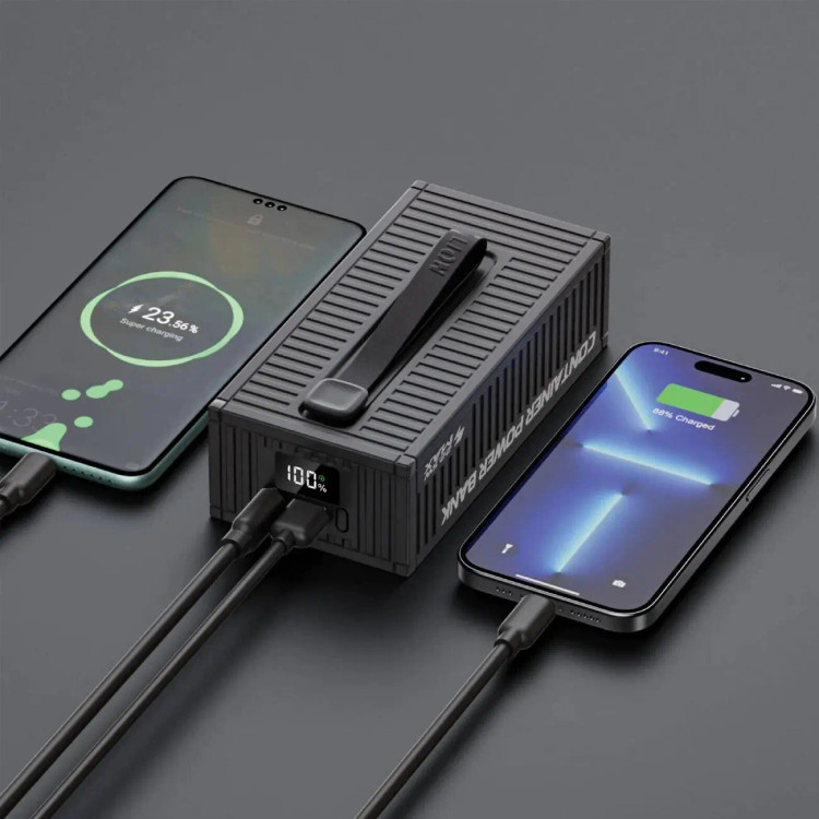پاوربانک گرین لاین مدل Container ظرفیت 50000mAh با توان 20W و کابل 4 در 1