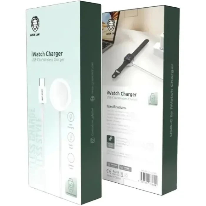 کابل شارژ اپل واچ گرین لاین USB-C به وایرلس، طول 1 متر