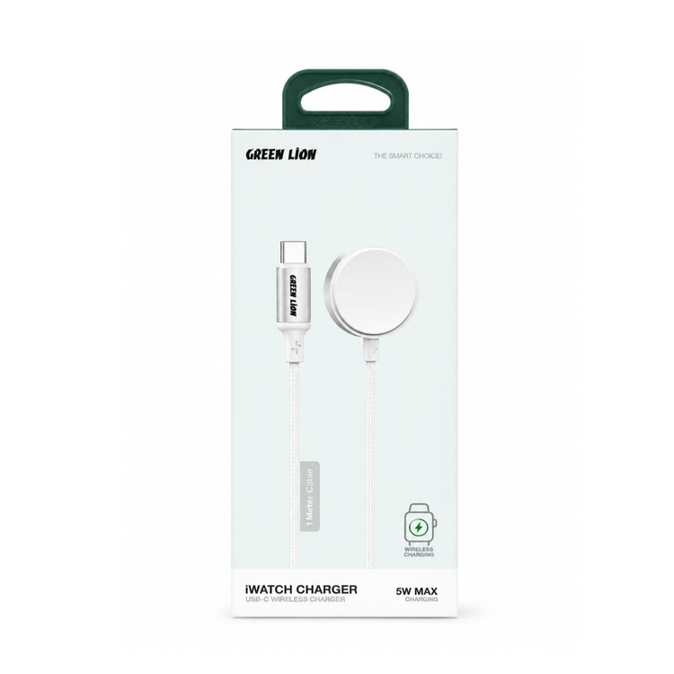 کابل شارژ اپل واچ گرین لاین USB-C به وایرلس، طول 1 متر