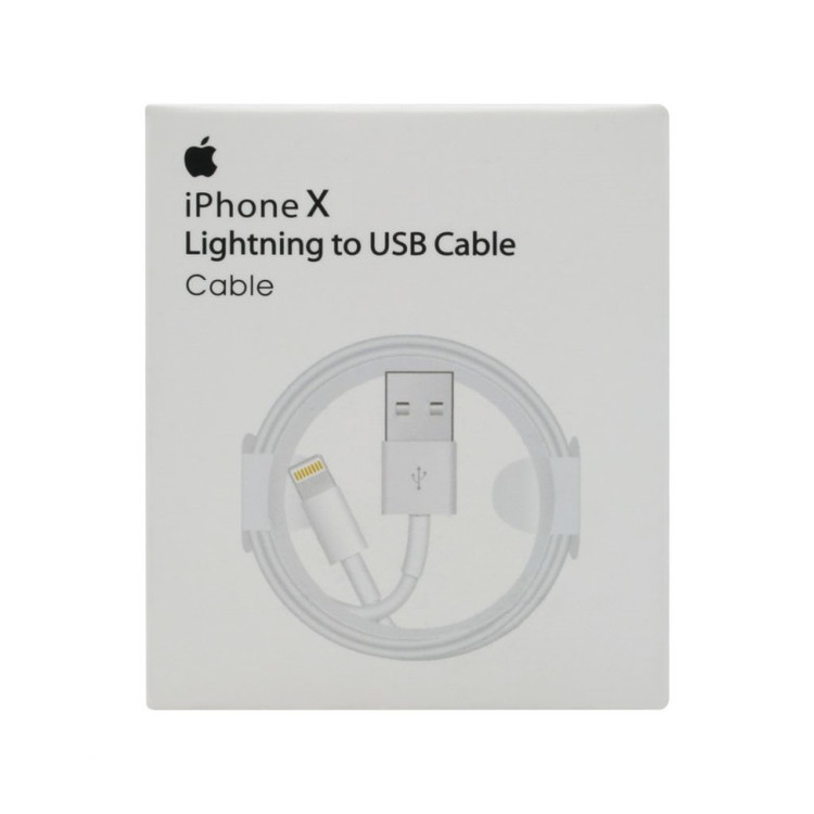 کابل شارژ لایتنینگ به USB اپل مناسب آیفون X و سایر آیفونهای لایتنینگدار