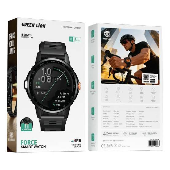 ساعت هوشمند گرین لاین مدل Force با Dynamic Island (مشکی و نقرهای)