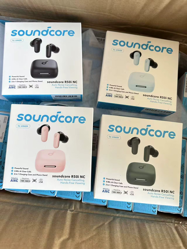هندزفری بلوتوثی انکر Soundcore R50i NC A3959 با حذف نویز فعال ANC – مشکی، سفید، آبی، صورتی با گارانتی