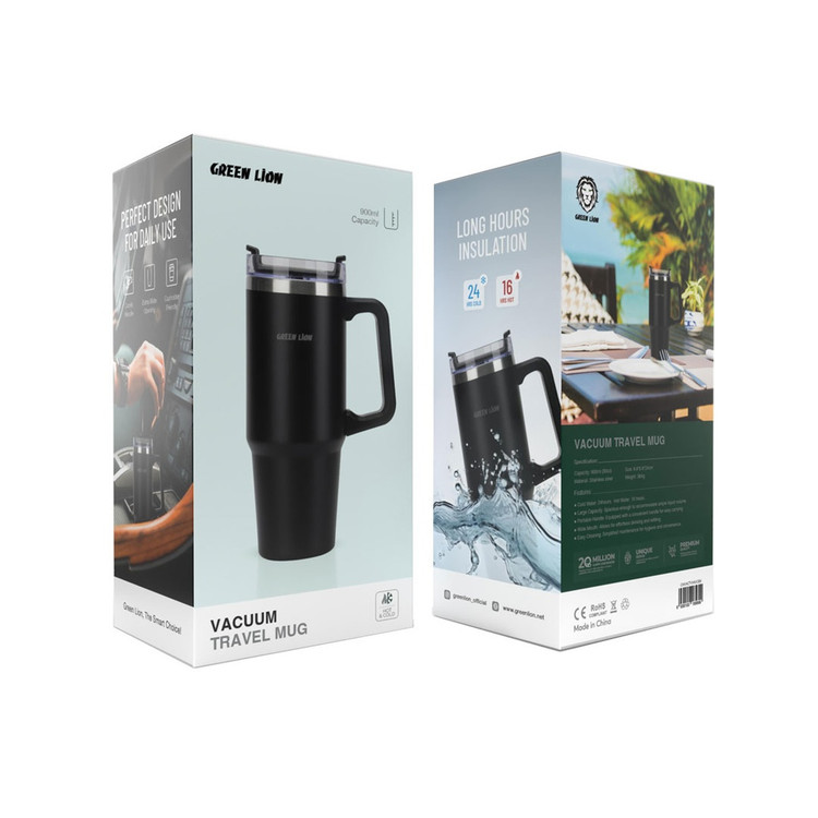 ماگ سفری وکیوم گرین لاین مدل Vacuum Travel با دسته و نی