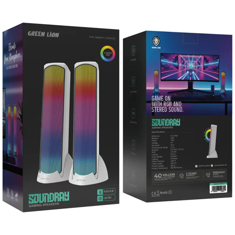 اسپیکر گیمینگ گرین لاین مدل Soundray با نور RGB هشتحالته