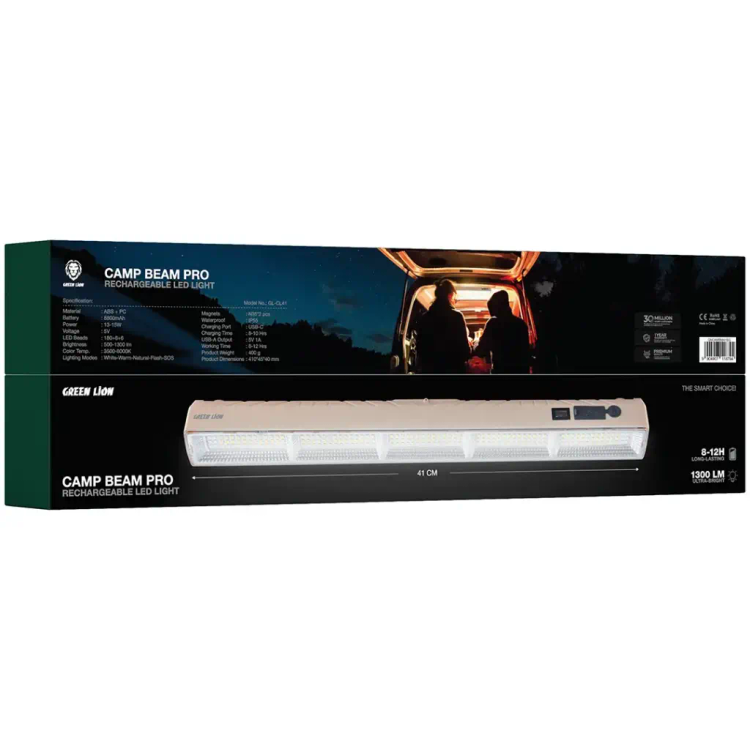 چراغ شارژی گرین لاین مدل Camp Beam Pro ضدآب چندکاره