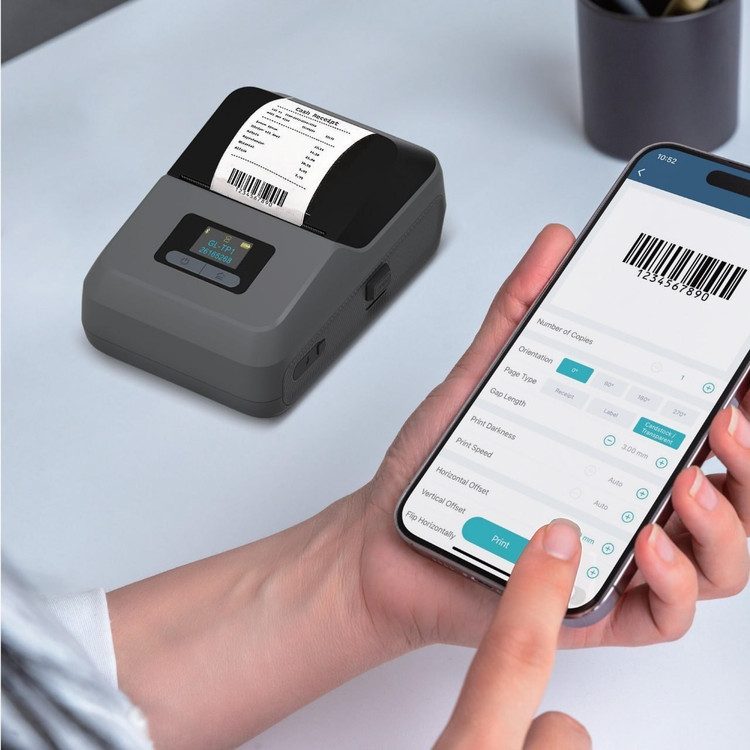 چاپگر لیبل حرارتی گرین لاین مدلGNTHPRINTGY با وضوح ۲۰۳ DPI و اتصال بلوتوث