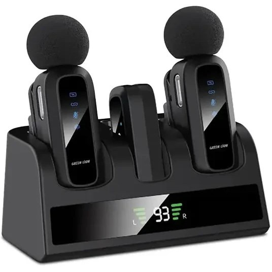 میکروفون بیسیم دوکاره گرین لاین مدل GM-89X با پایه شارژ