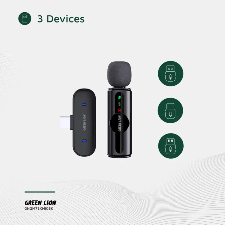 میکروفون بیسیم گرین لاین مدل GM75X تکمیکروفون همهجهته