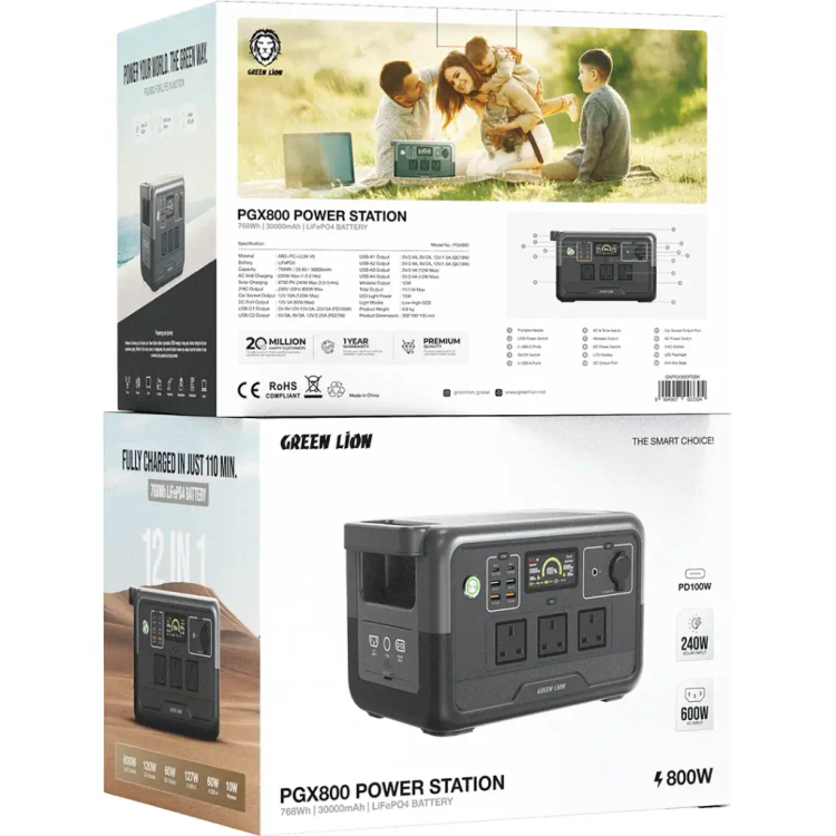 پاور استیشن گرین لاین مدل PGX800 ظرفیت ۲۴۰۰۰۰ میلیآمپرساعت