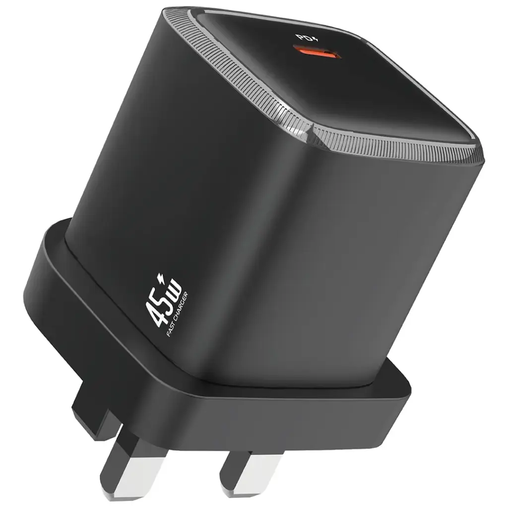 شارژر دیواری گرین لاین مدل G-Charge تک‌پورت ۴۵ وات پریز انگلیسی