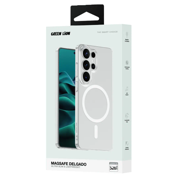 قاب شفاف گرین لاین مدل Magsafe Delgado مناسب سامسونگ S26 Ultra
