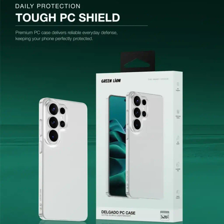 قاب شفاف گرین لاین مدل Delgado PC مناسب سامسونگ S26 Ultra