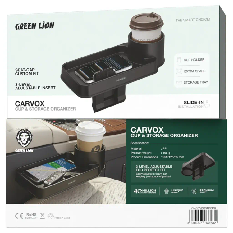 ارگانایزر و نگهدارنده لیوان گرین لاین مدل Carvox مخصوص خودرو