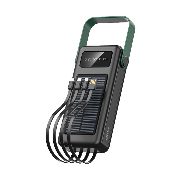 پاوربانک خورشیدی گرین لاین مدل Solar Max ظرفیت ۳۰۰۰۰ میلیآمپرساعت