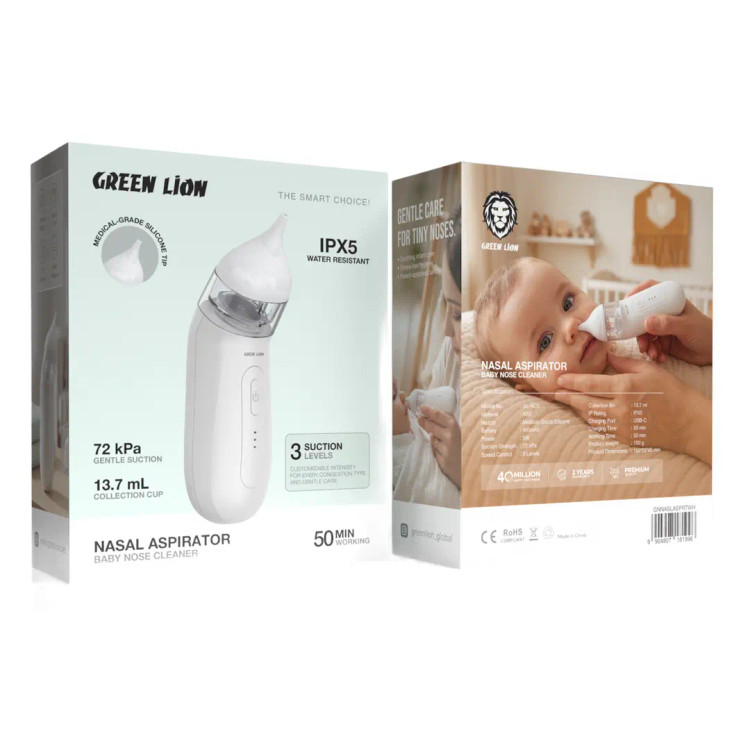 تمیزکننده بینی نوزاد گرین لاین مدلNasal Aspirator با نازل سیلیکونی پزشکی