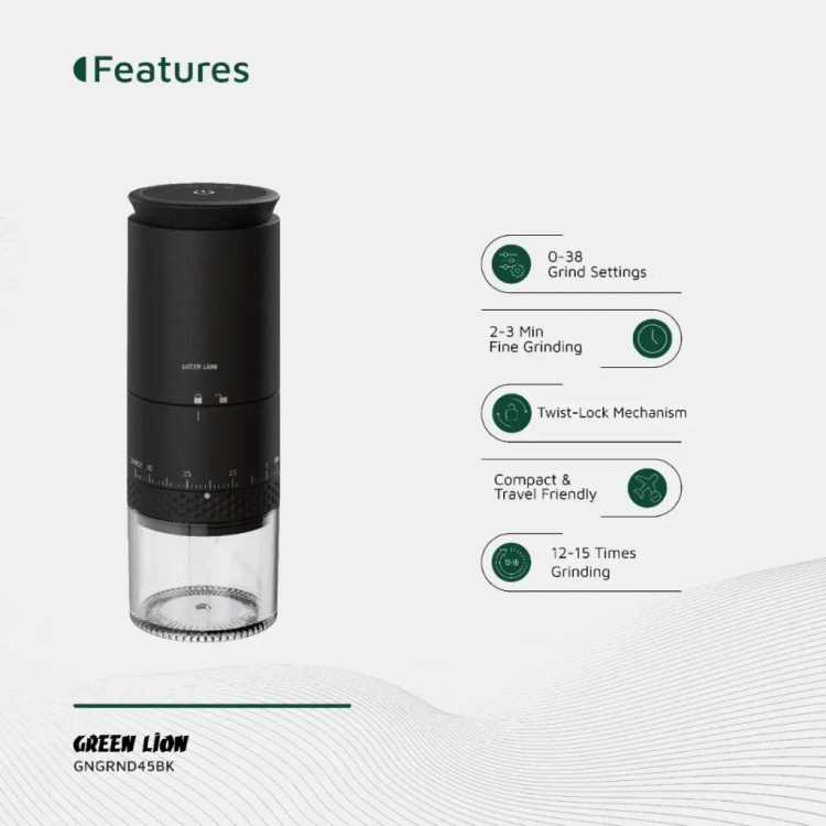 آسیاب قهوه قابلشارژ گرین لاین مدل Grind Pro