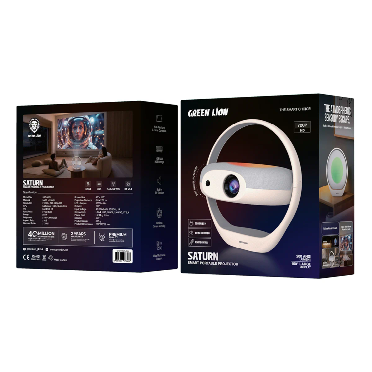 ویدئو پروژکتور هوشمند و قابلحمل گرین لاین مدل Saturn