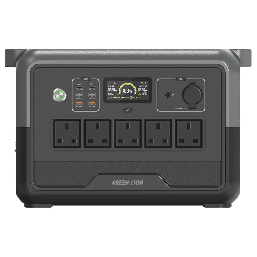 پاور استیشن گرین لاین مدل PGX1200 – ظرفیت ۳۶۰,۰۰۰ میلی‌آمپرساعت، توان ۱۲۰۰ وات