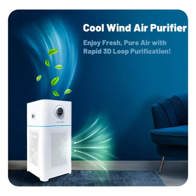 دستگاه تصفیه هوای هوشمند گرین لاین مدل پرو – فیلتر HEPA، ضدعفونی UV و نمایشگر OLED